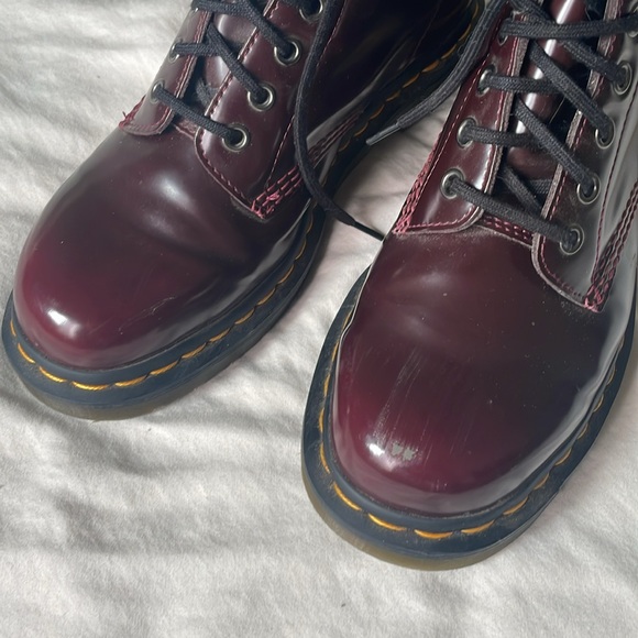 Dr. Martens 1460 Vegan Leather Lace Up Combat Boots Women's Size 8 Preowned - Picture 5 of 6